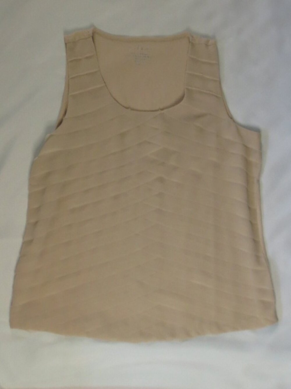 CHICO’S womens TANK top CREAM dressy SHIRT top LAYERED ecru CASUAL soft SIZE 1